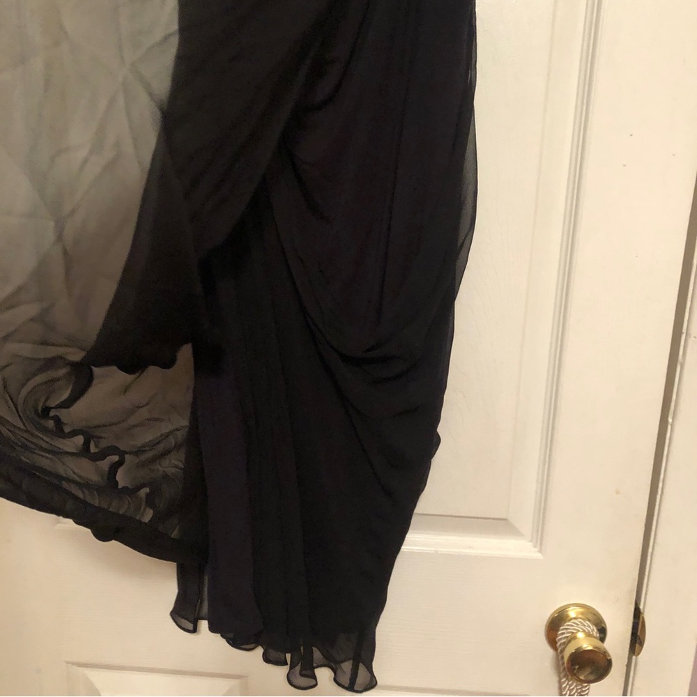 🔥 Ella Moss natural silk overlay black strap Mini Dress sz L NWT - Picture 5 of 5